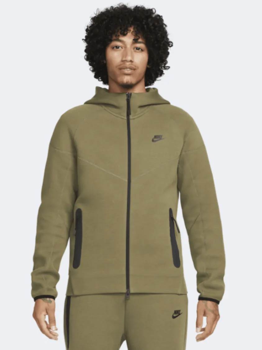 Nike Tech Fleece Men Lifestyle Lifestyle Hoody Olive/Black