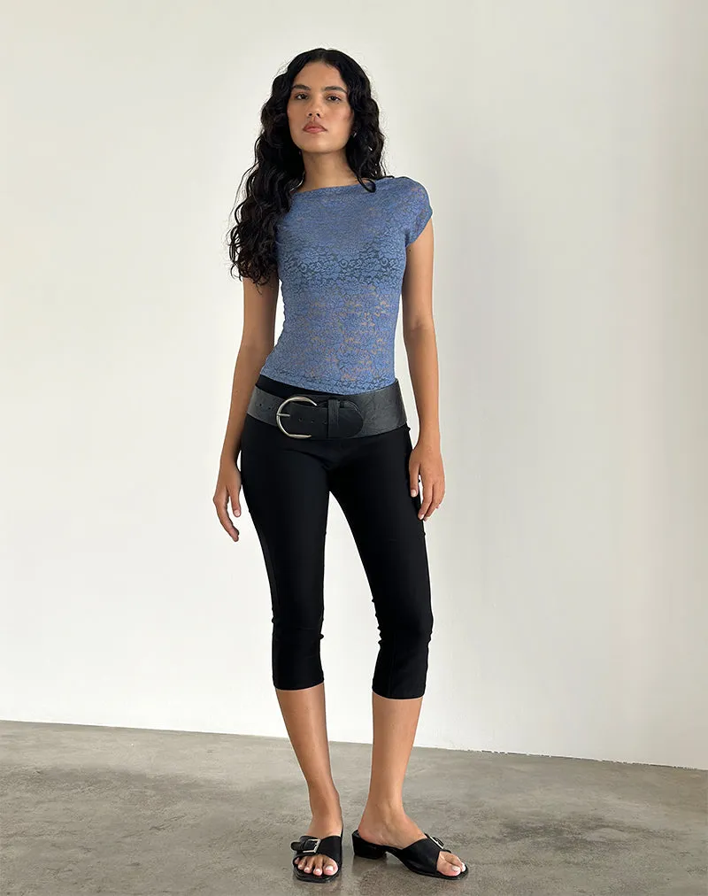 Nova Top in Moonlight Blue Lace