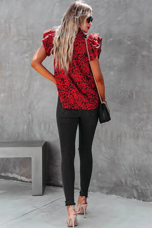 Now You Know Floral Print Short Sleeve Top - 2 Colors