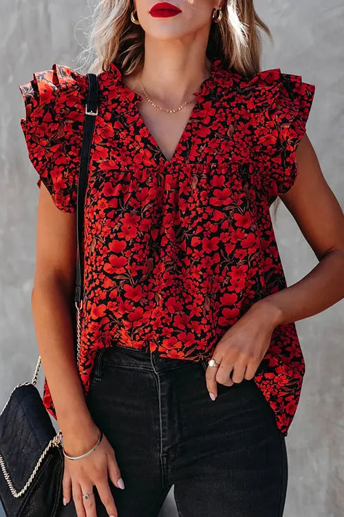 Now You Know Floral Print Short Sleeve Top - 2 Colors