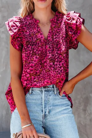 Now You Know Floral Print Short Sleeve Top - 2 Colors