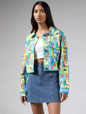 Nuon Multicolour Abstract Printed Cotton Jacket