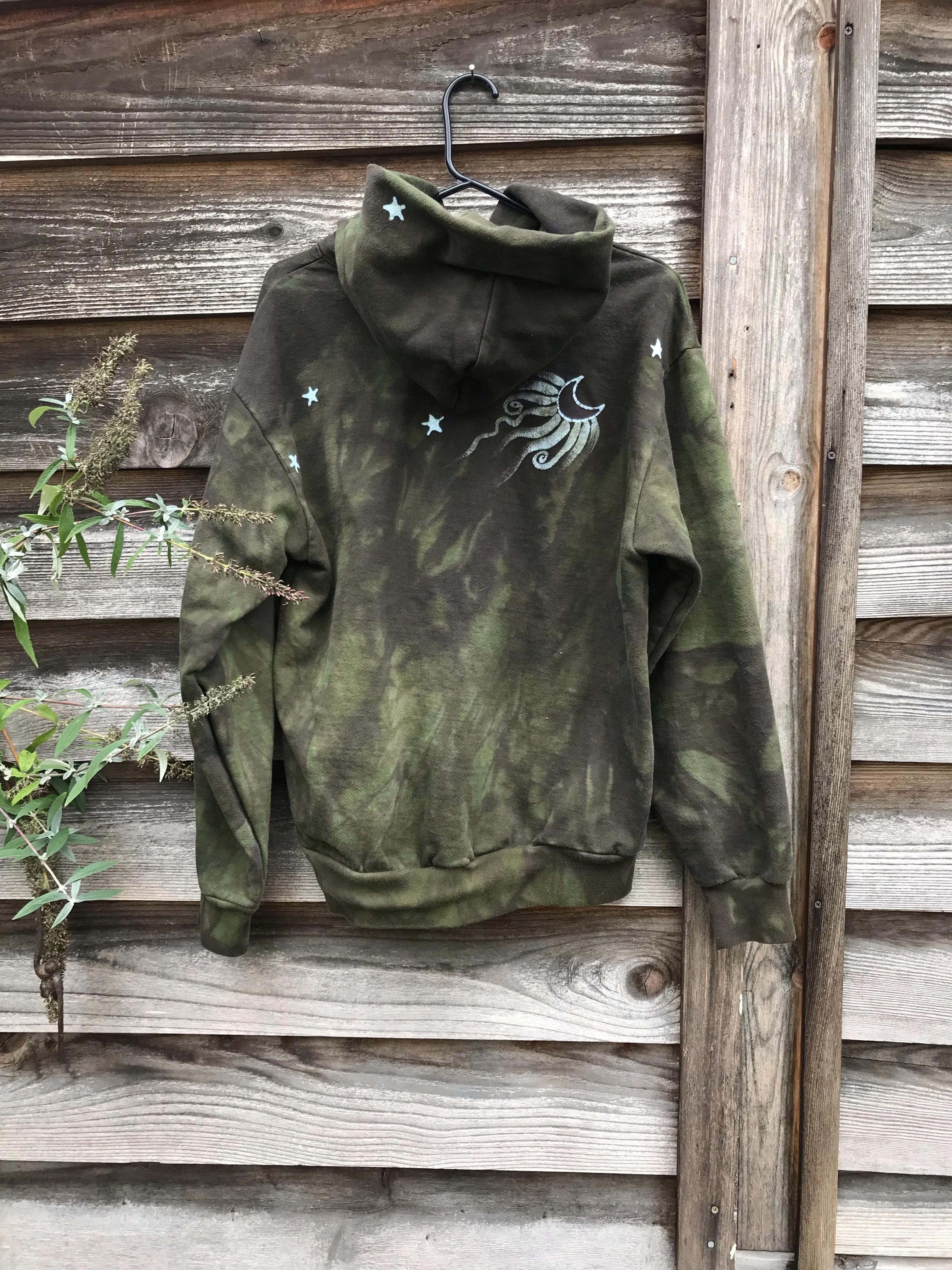 Olive Tree of Life - Handcrafted Batik Pullover Hoodie