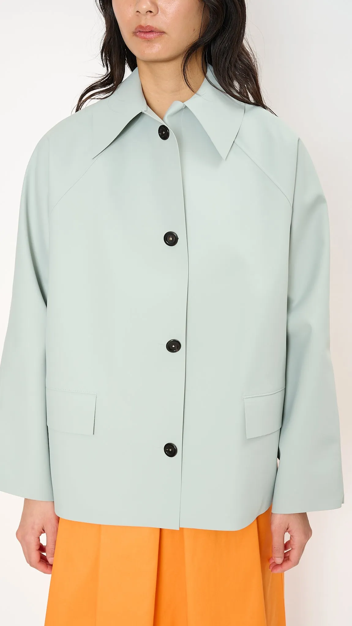 Original Hip Rubber Coat in Dirty Mint