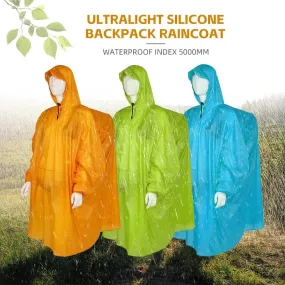 Outdoor Raincoat Lightweight Waterproof Poncho Water-resistant Climbing Backpack Rain Cover For Camping Hiking Travel