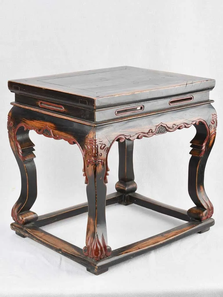 Pair of Late 19th century lacquered side tables 20¾"