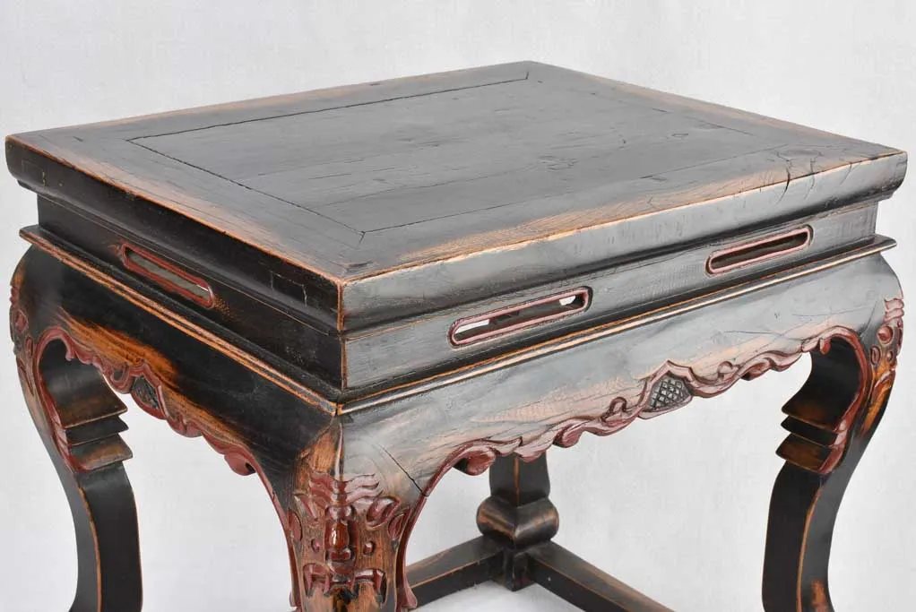 Pair of Late 19th century lacquered side tables 20¾"