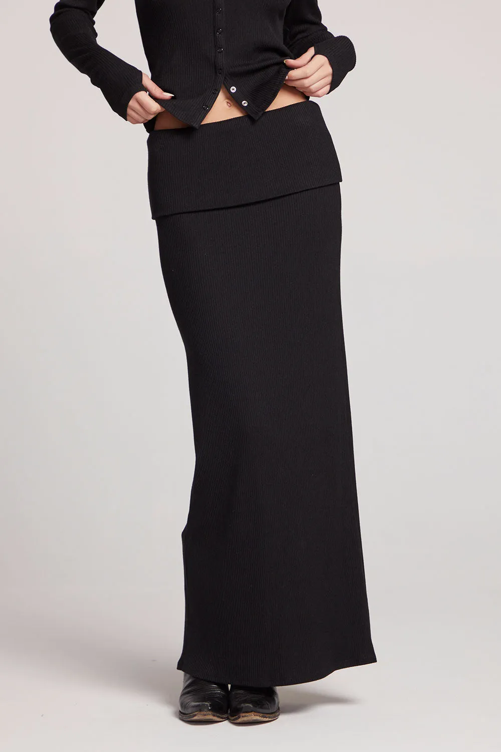 Pamela Licorice Maxi Skirt