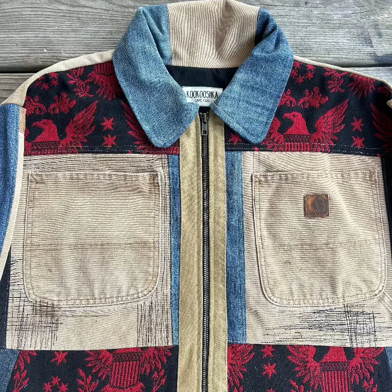 Patchwork Denim Jacket with Iconic J.P.Gaultier Indian panel