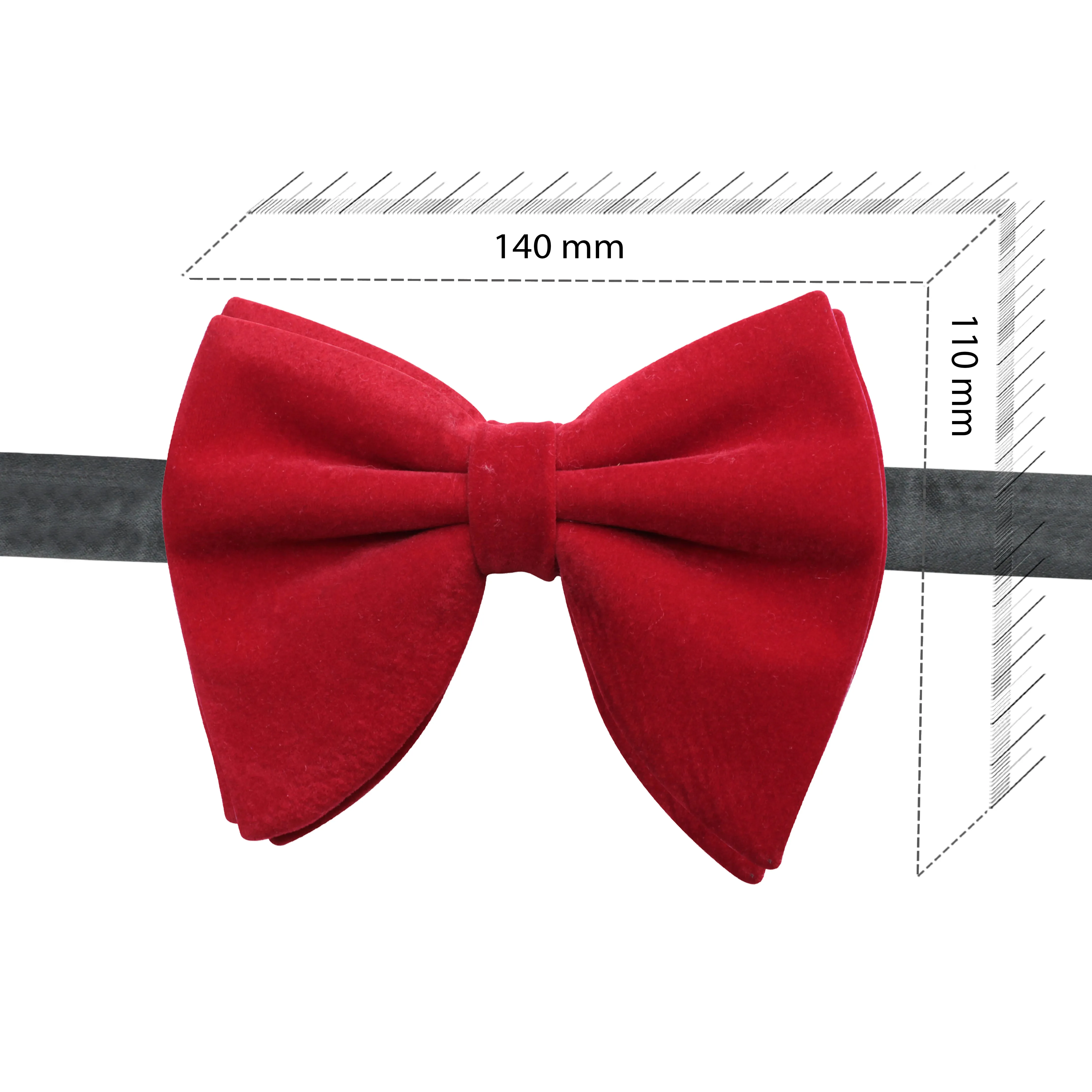 Peluche Solid Essentials Mini Butterfly Red Mini Butterfly Bow Tie