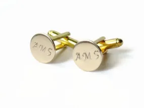 Personalized Initial Cufflinks Gold