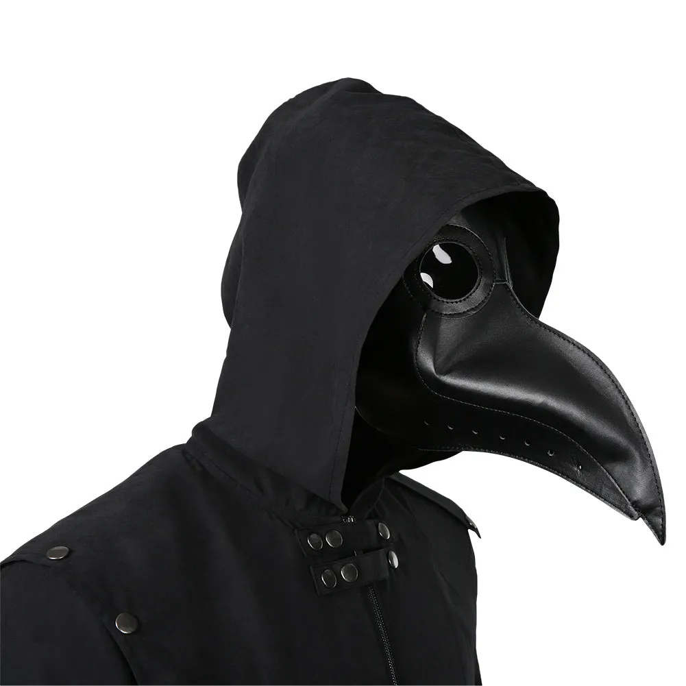 Plague Doctor Men Steampunk Gothic Hooded Jacket Coats Halloween Carnival Suit Cosplay Costume