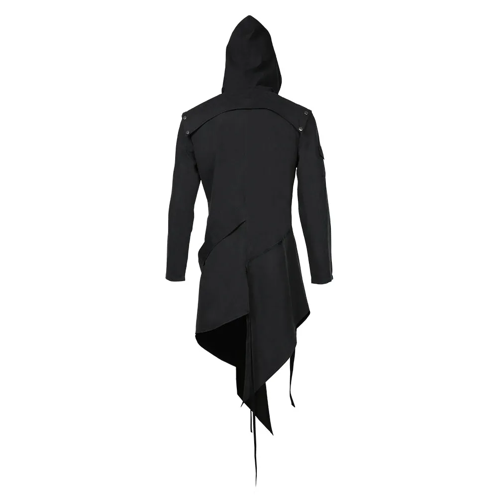 Plague Doctor Men Steampunk Gothic Hooded Jacket Coats Halloween Carnival Suit Cosplay Costume