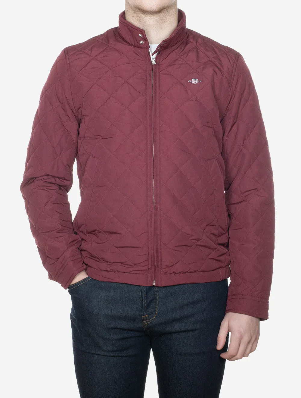 Quilted Windcheater Wine Red