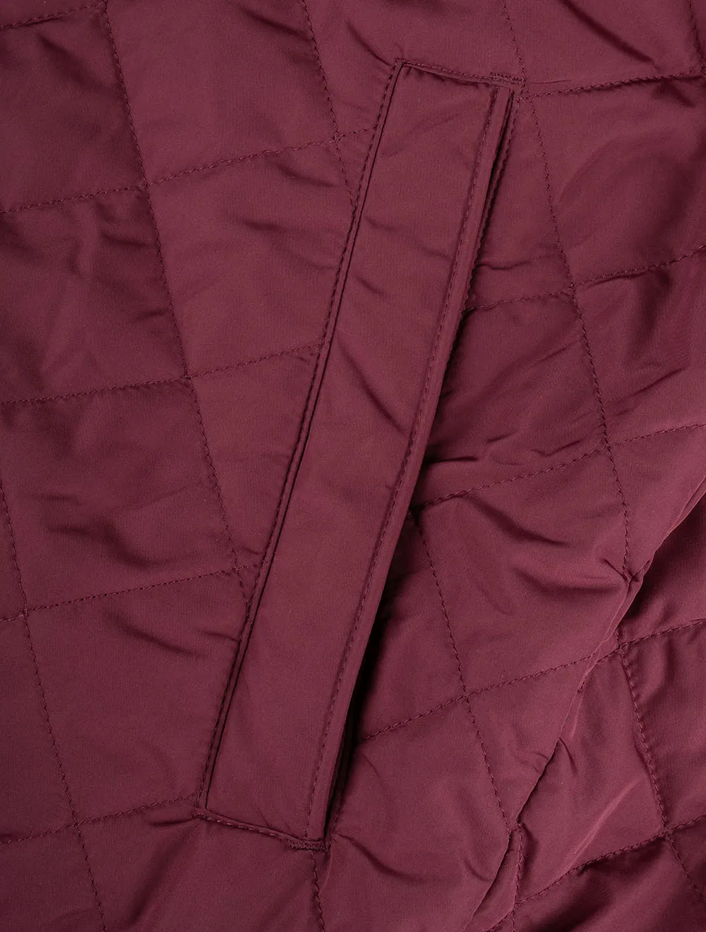 Quilted Windcheater Wine Red