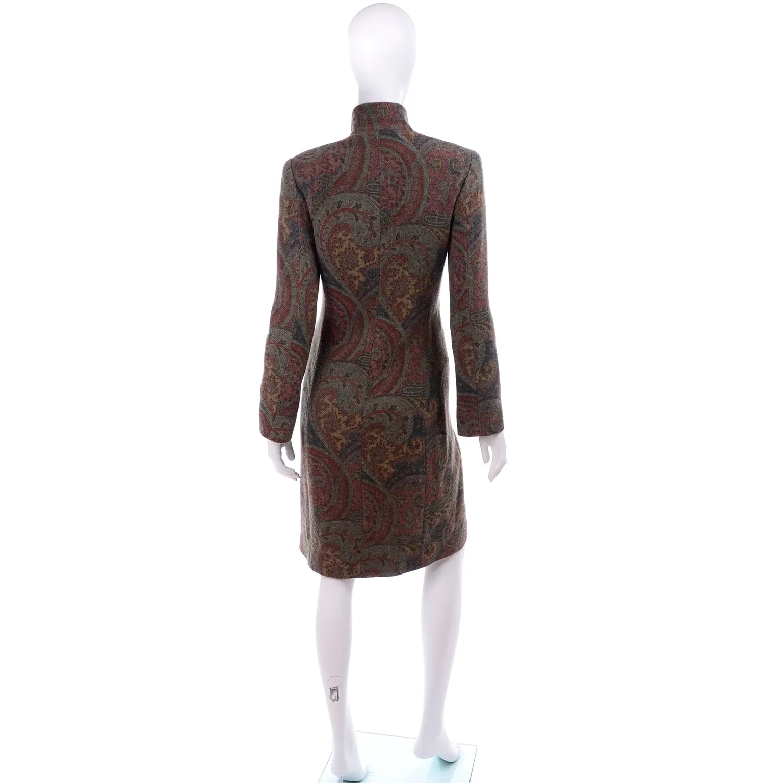 Ralph Lauren Wool Paisley Lambswool Coat Size 6