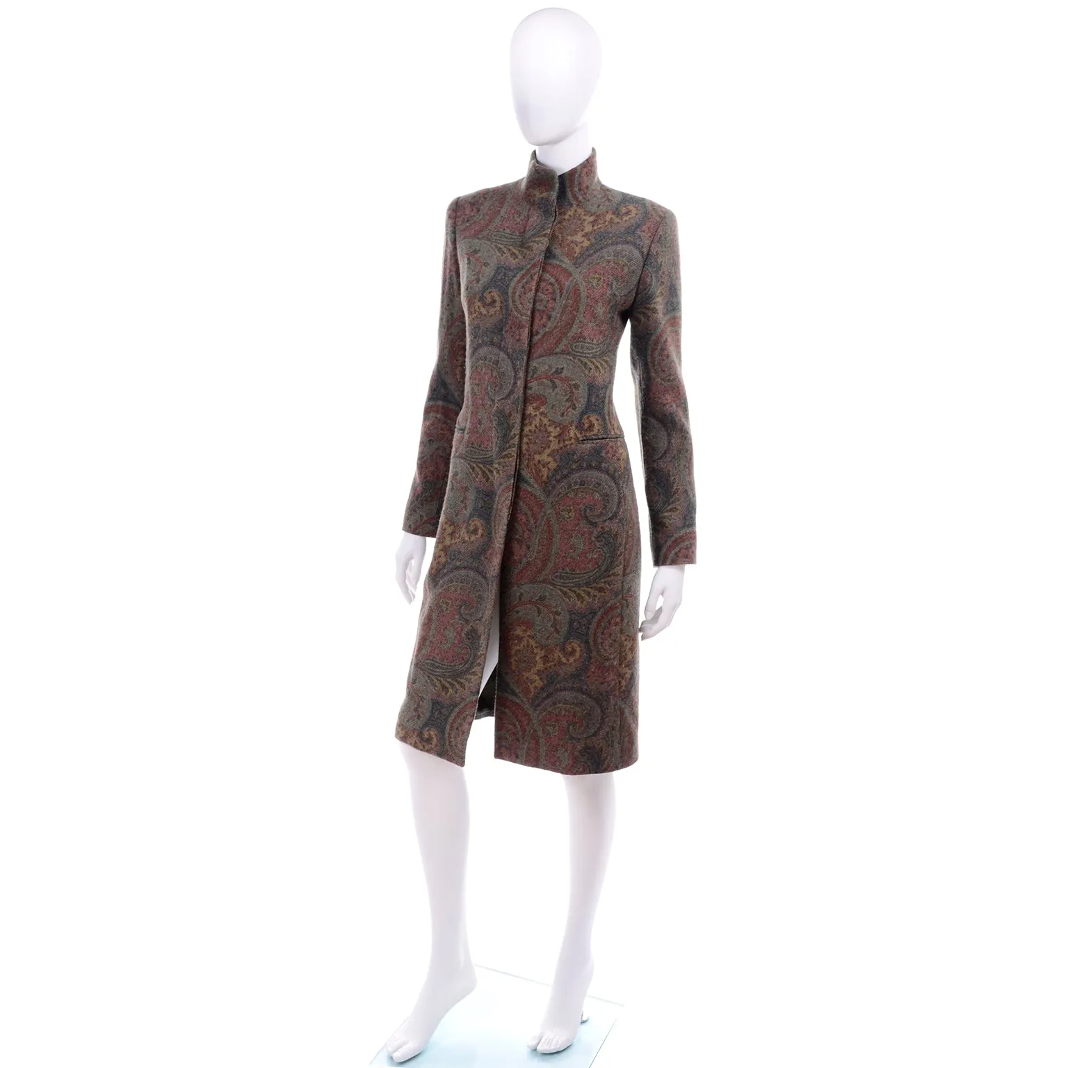 Ralph Lauren Wool Paisley Lambswool Coat Size 6