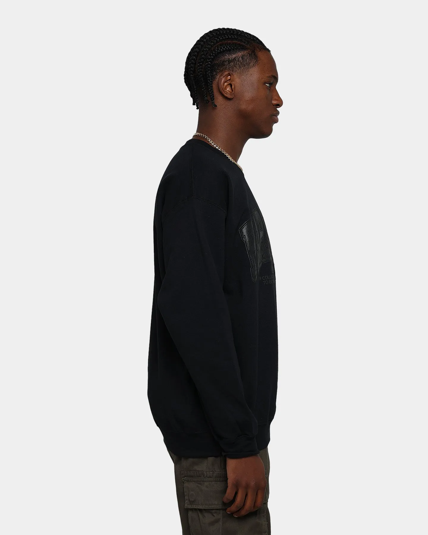 Rats Get Fat Paranoid Crewneck Black