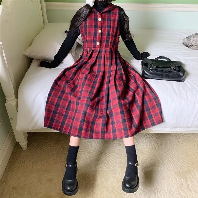 Retro Plaid Dress SD00255