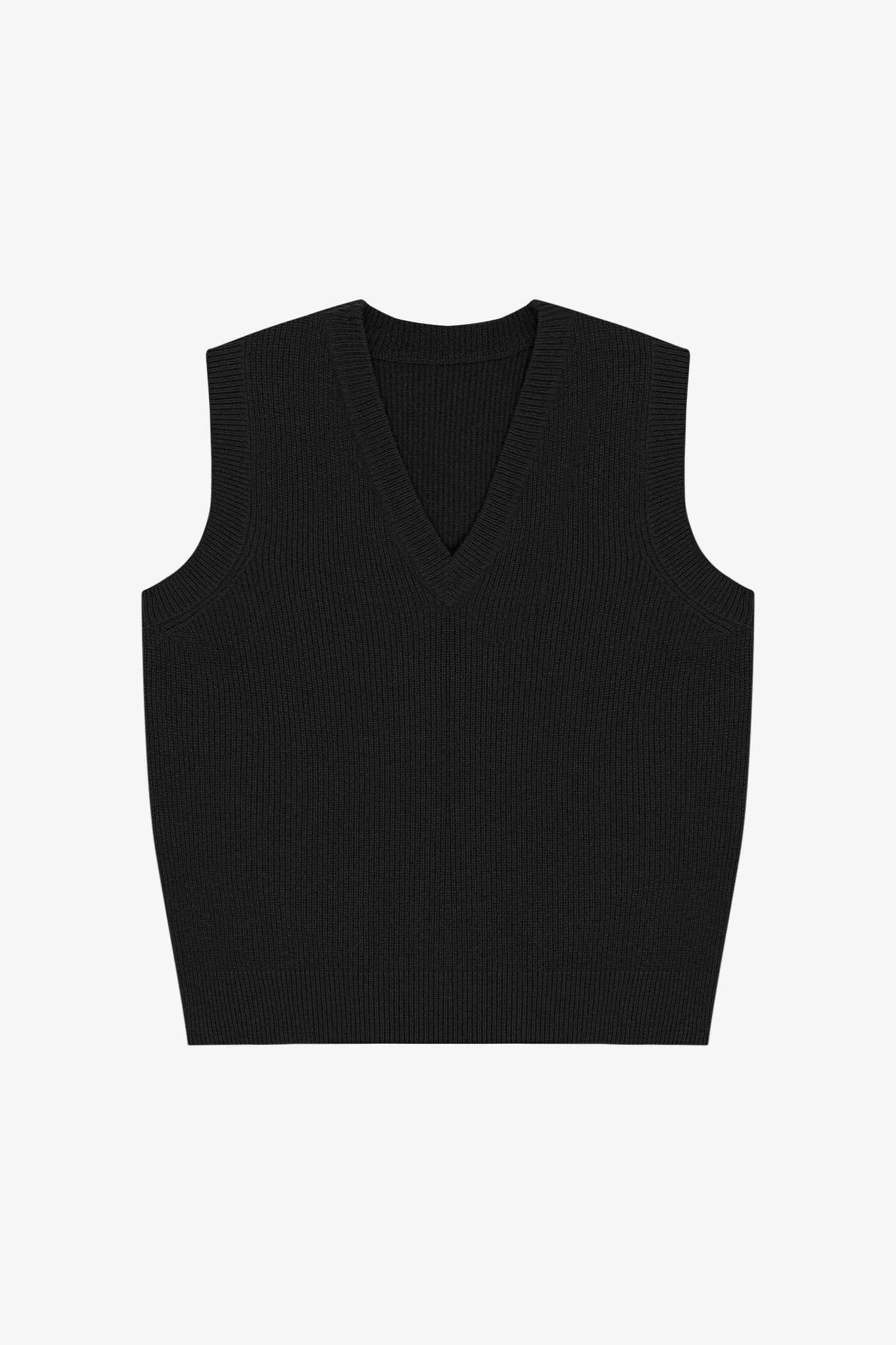 RFK313 - Cashmere Knit V-Neck Vest