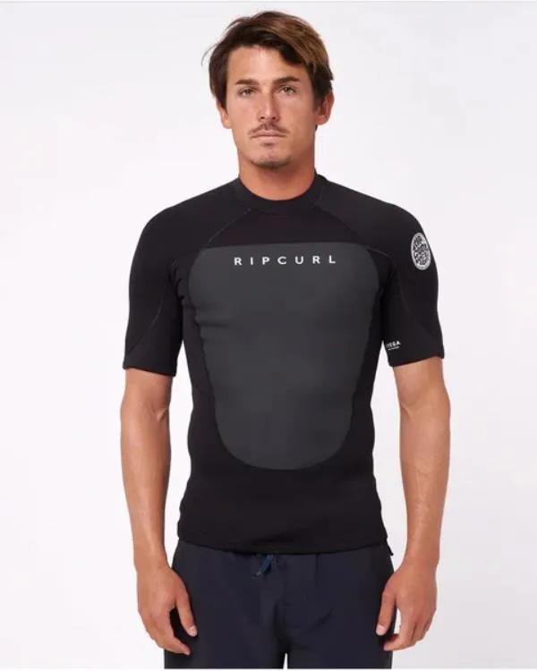 Ripcurl Omega Short Sleeve Heater Top (2024) - Black