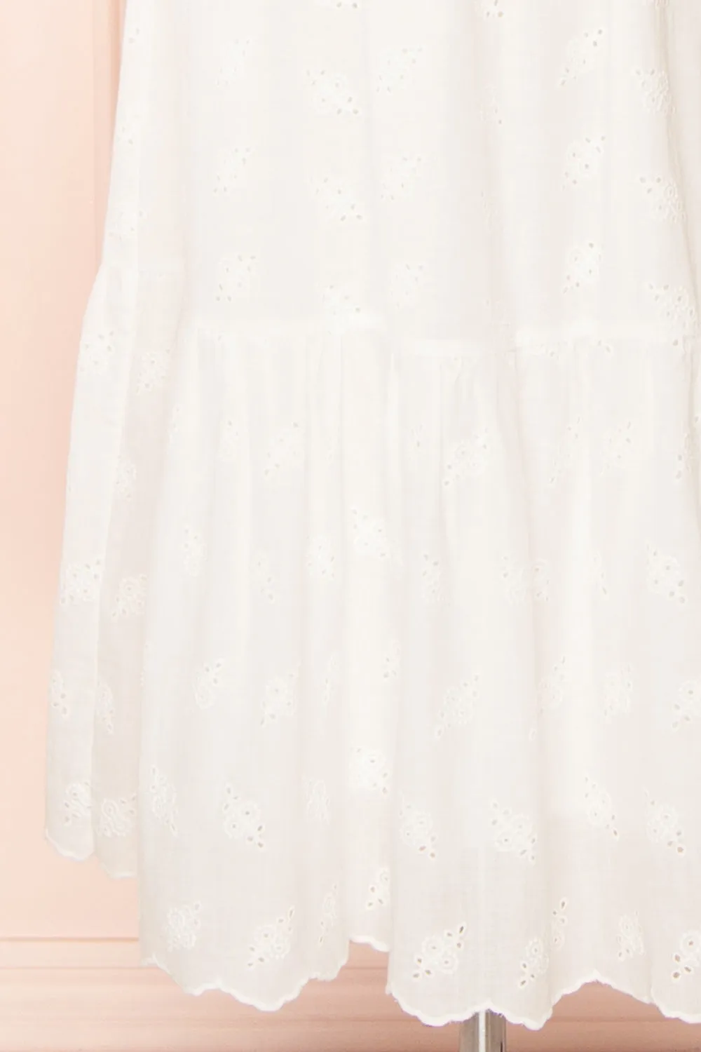 Ronisia | White Midi Dress w/ Openwork