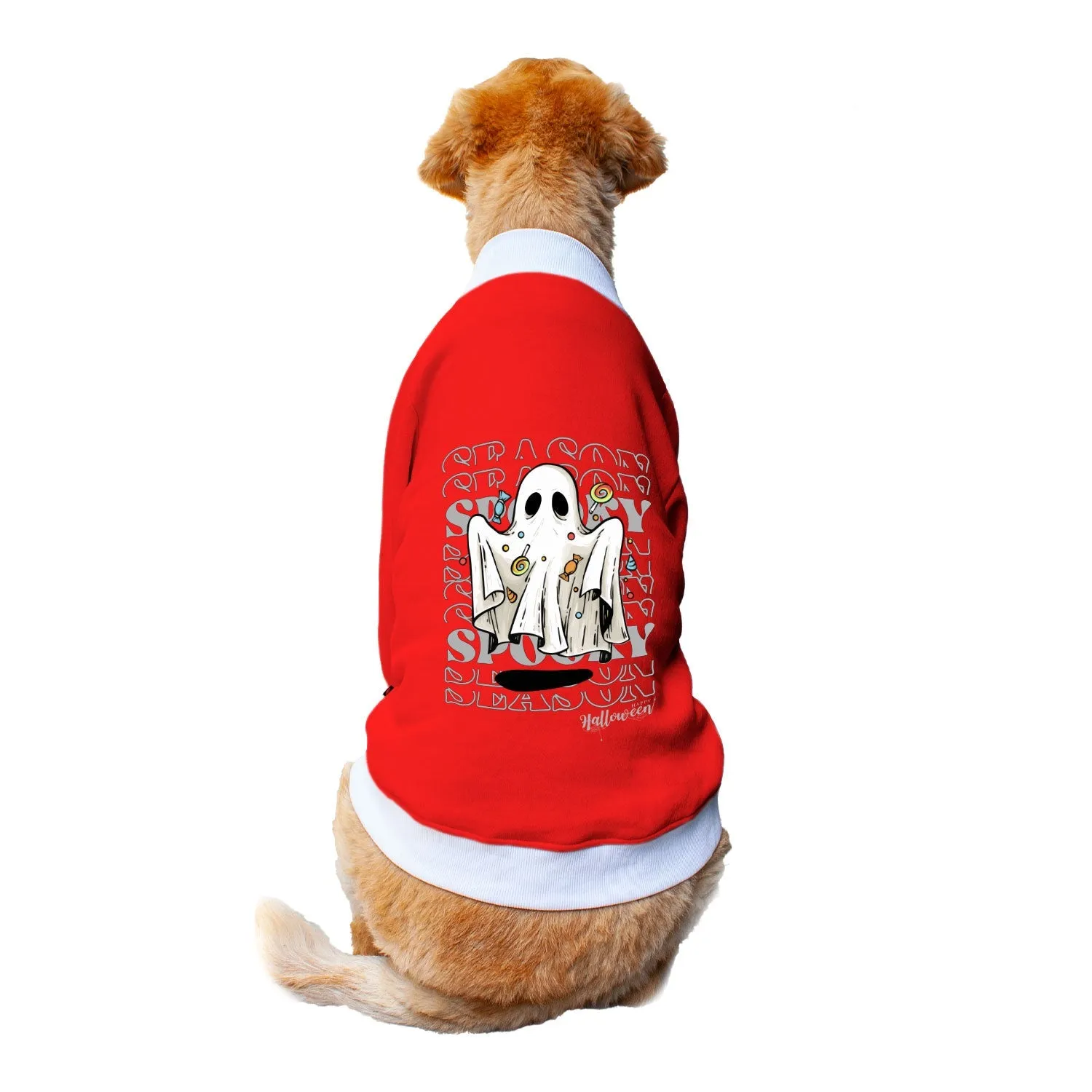 Ruse 'Basics' "Spooky Season" Printed Crew Neck Full Sleeve Sweatshirt For Dogs