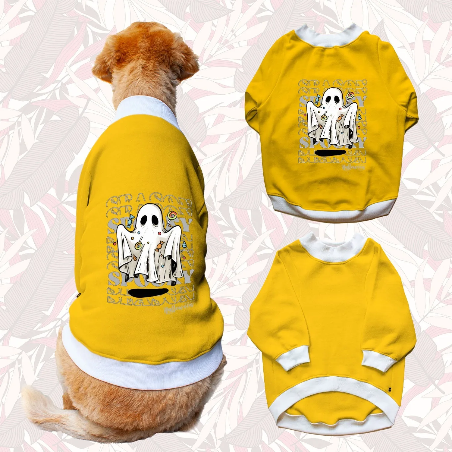 Ruse 'Basics' "Spooky Season" Printed Crew Neck Full Sleeve Sweatshirt For Dogs