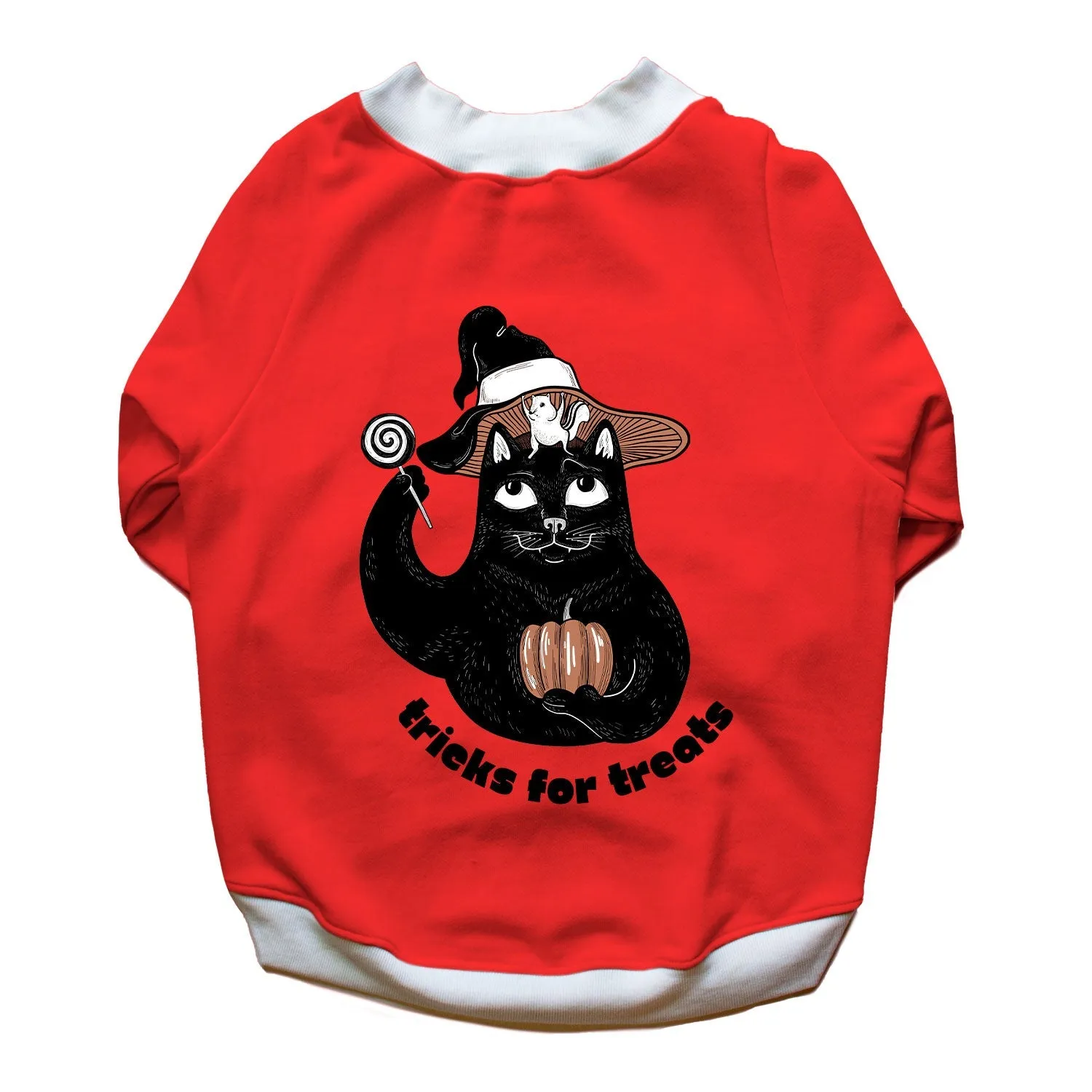 Ruse 'Basics' "Tricks For Treats" Printed Crew Neck Full Sleeve Sweatshirt For Dogs