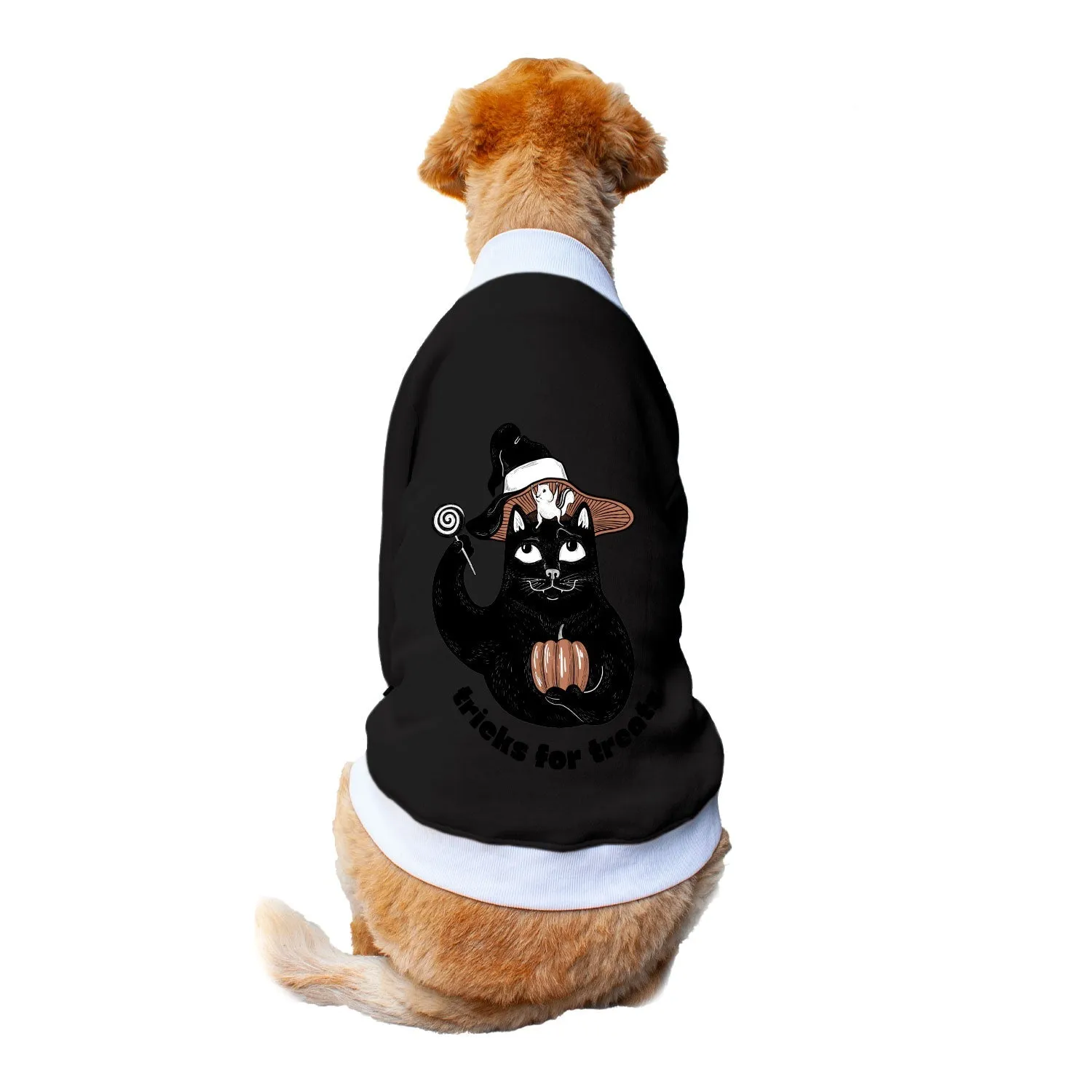 Ruse 'Basics' "Tricks For Treats" Printed Crew Neck Full Sleeve Sweatshirt For Dogs