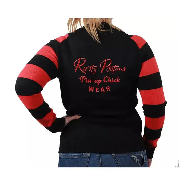 Rusty Pistons Cutter Ladies Sweatshirt Black / Red