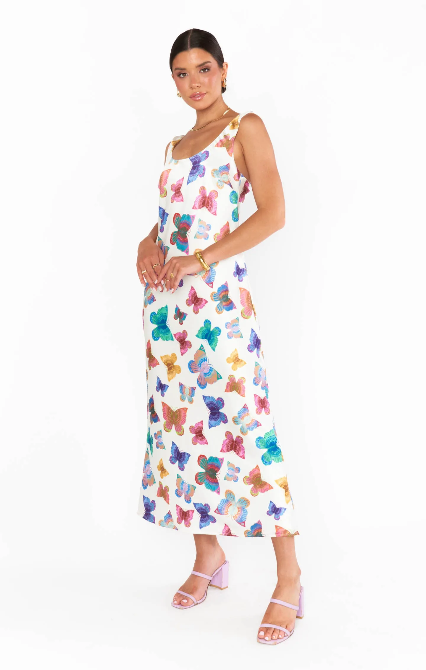 Serenade Slip Dress ~ Rainbow Butterflies