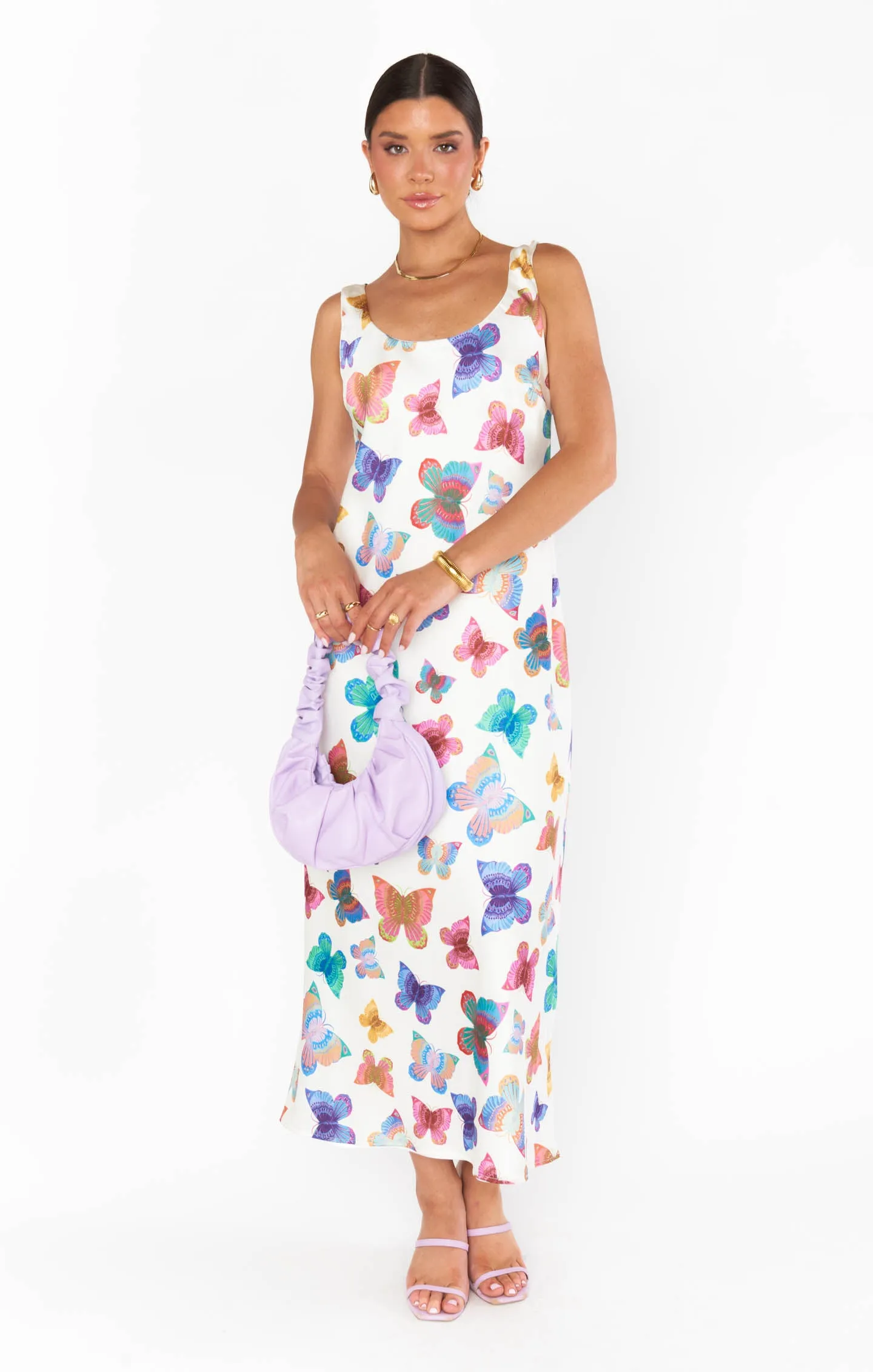 Serenade Slip Dress ~ Rainbow Butterflies