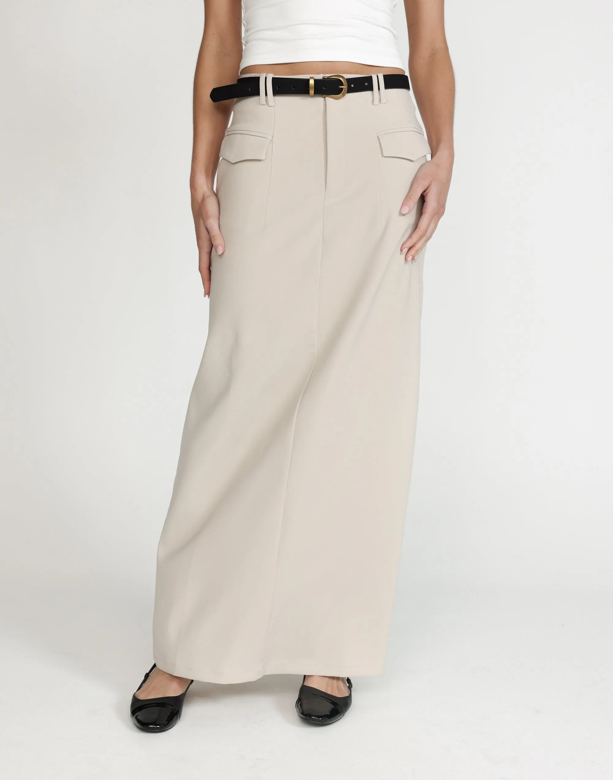 Sherin Maxi Skirt (Oat)