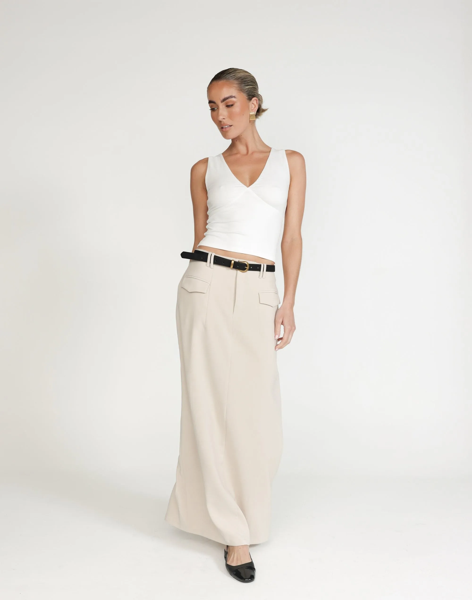 Sherin Maxi Skirt (Oat)