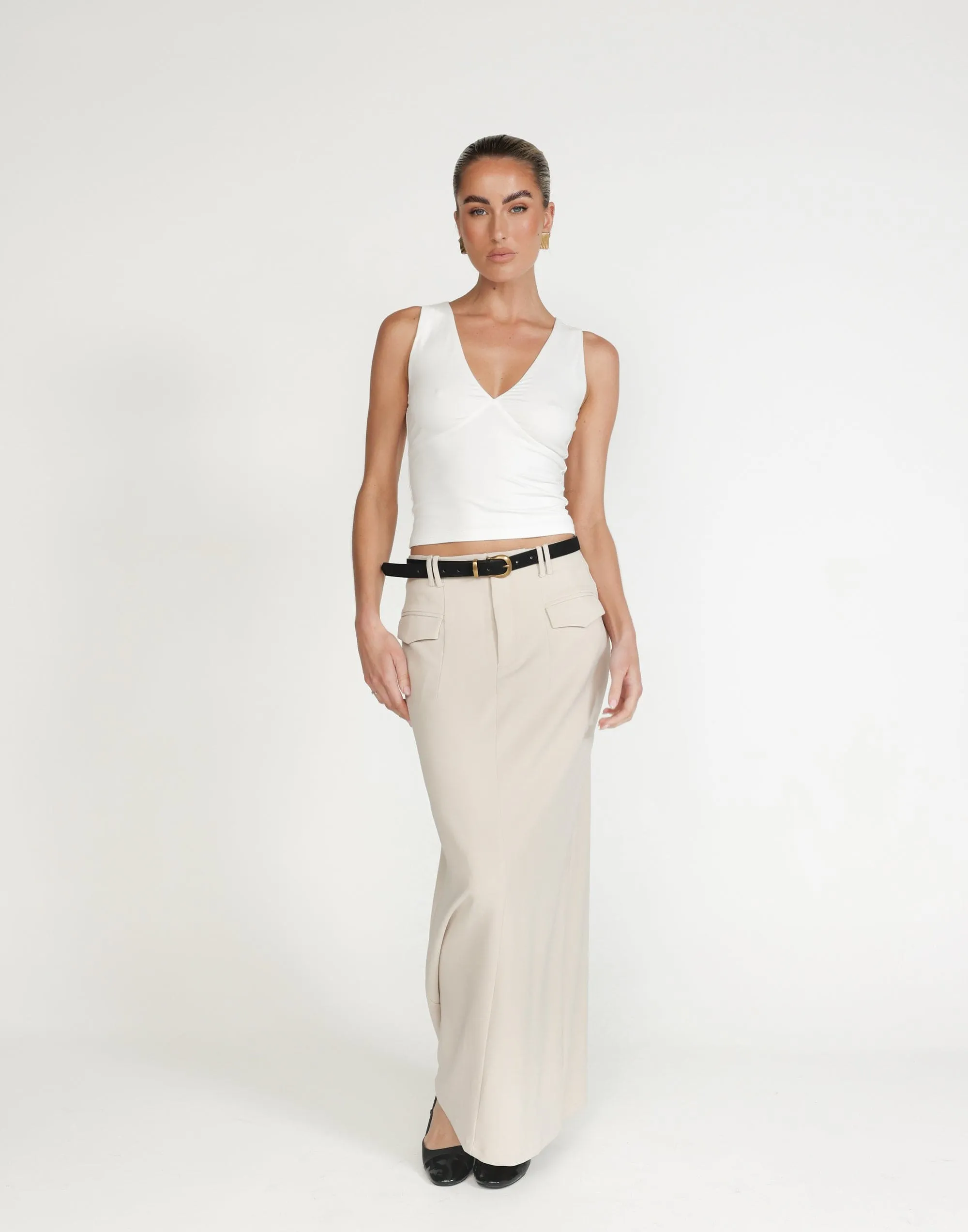 Sherin Maxi Skirt (Oat)