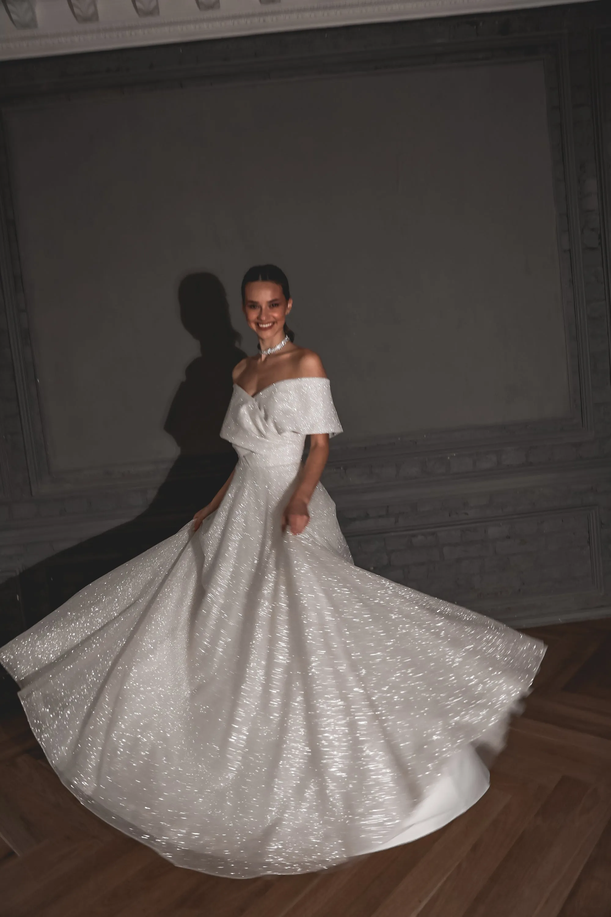 Shimmering Off-the-Shoulder Wedding Dress Melanie