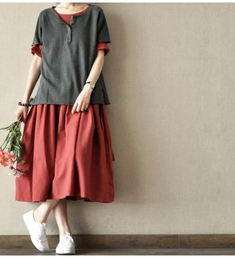 Soft Sweet Lovely Short Knitwear Cotton Top Blouse Women Clothes LR015