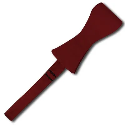 Solid Self-Tie Burgundy Bow Tie