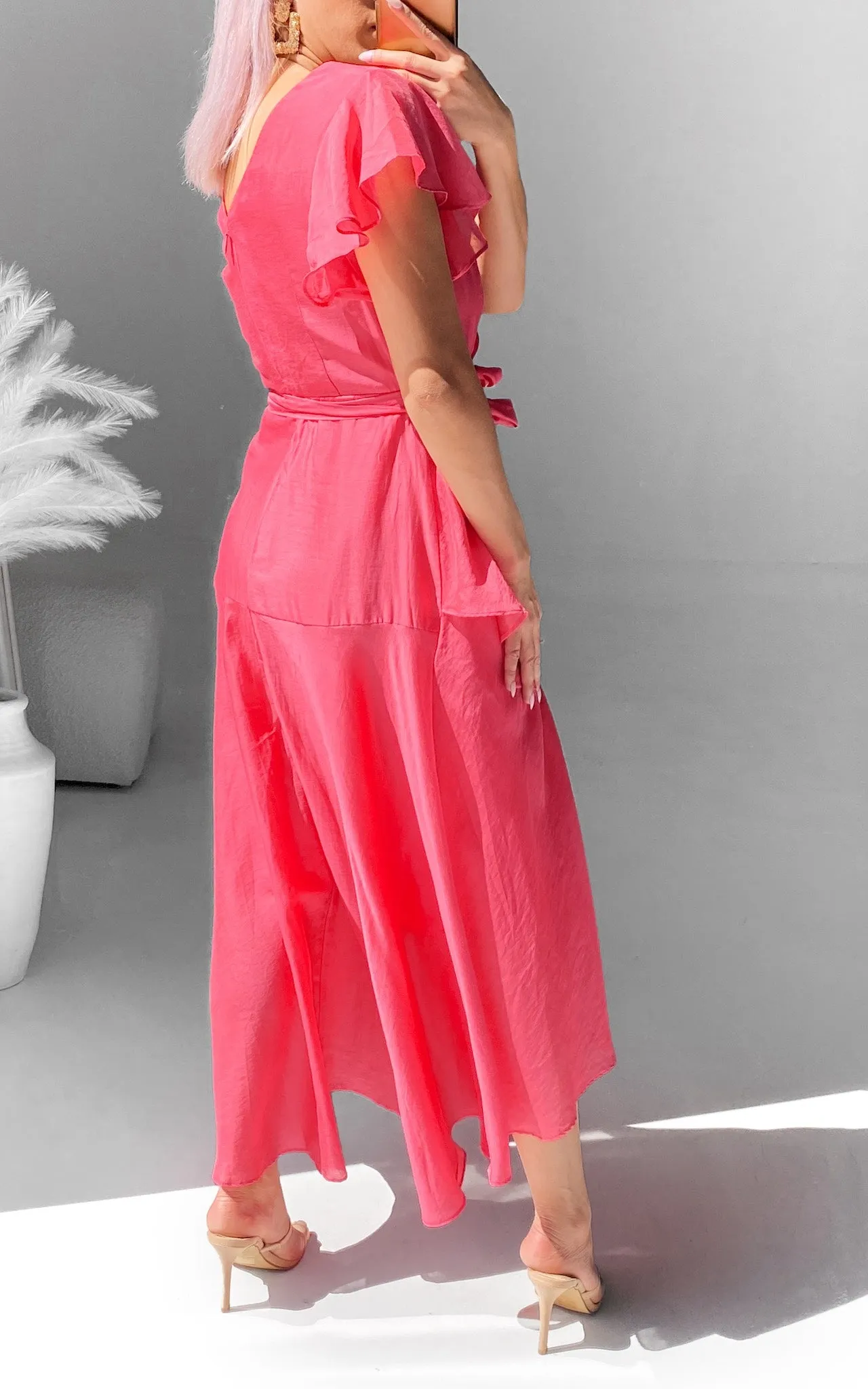 Sophia Maxi Dress - Watermelon Red