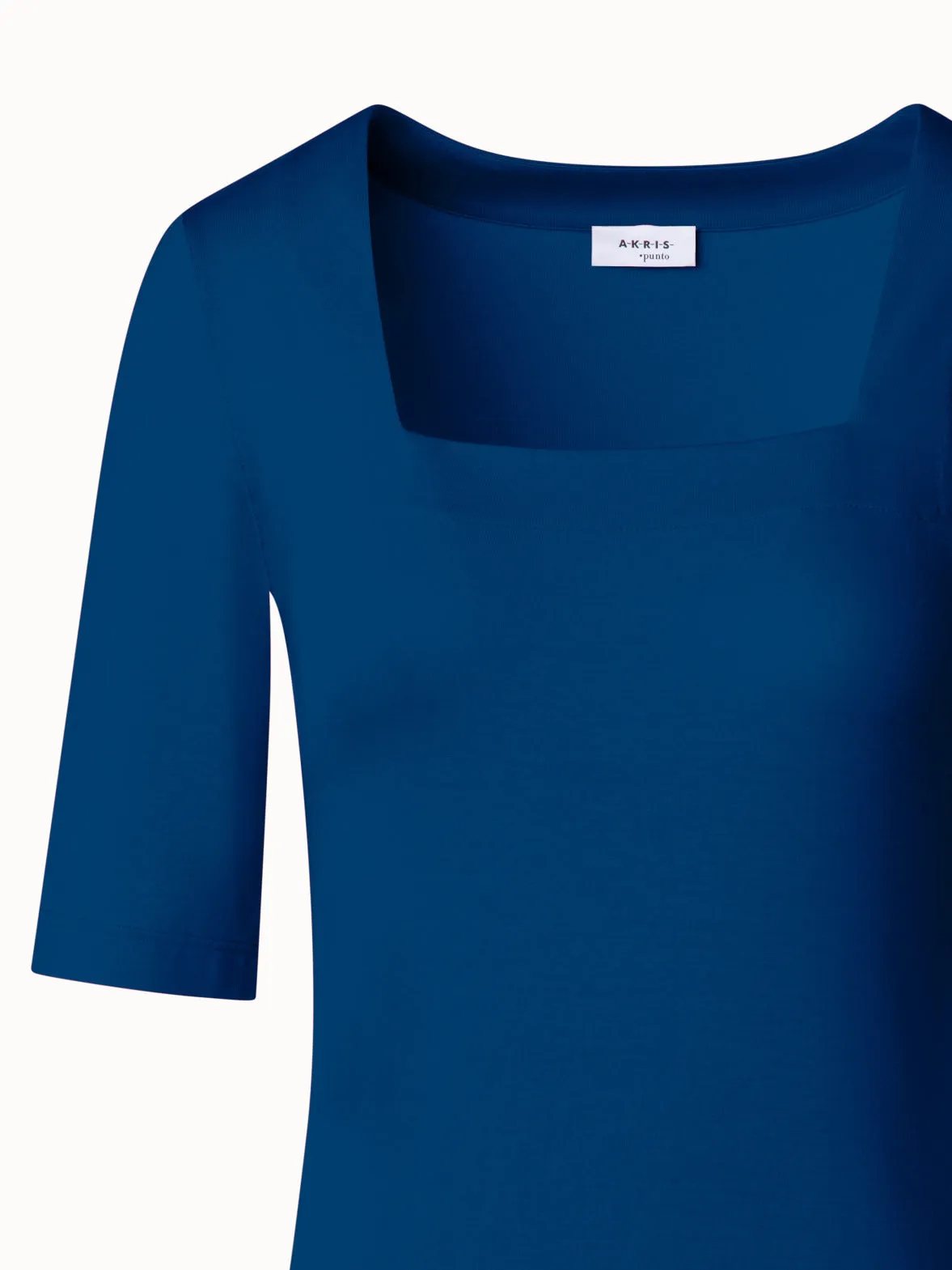 Square Neck Half Sleeve T-Shirt in Modal