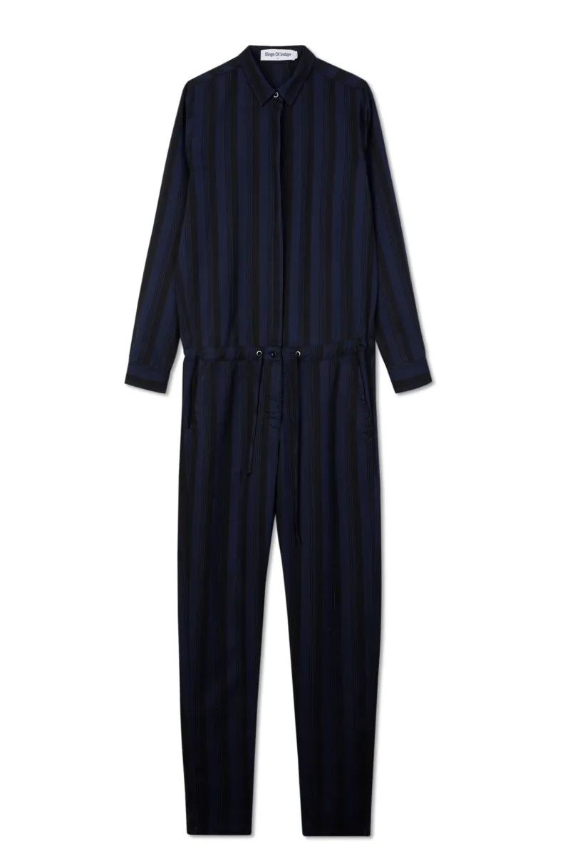 Stephanie Jumpsuit | Blue Blue Stripe Tencel