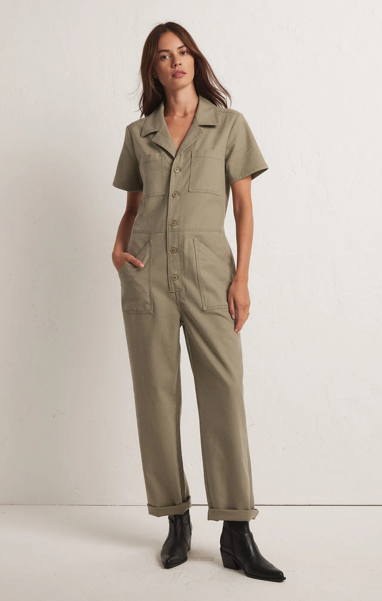 Stevie Stretch Twill Jumpsuit