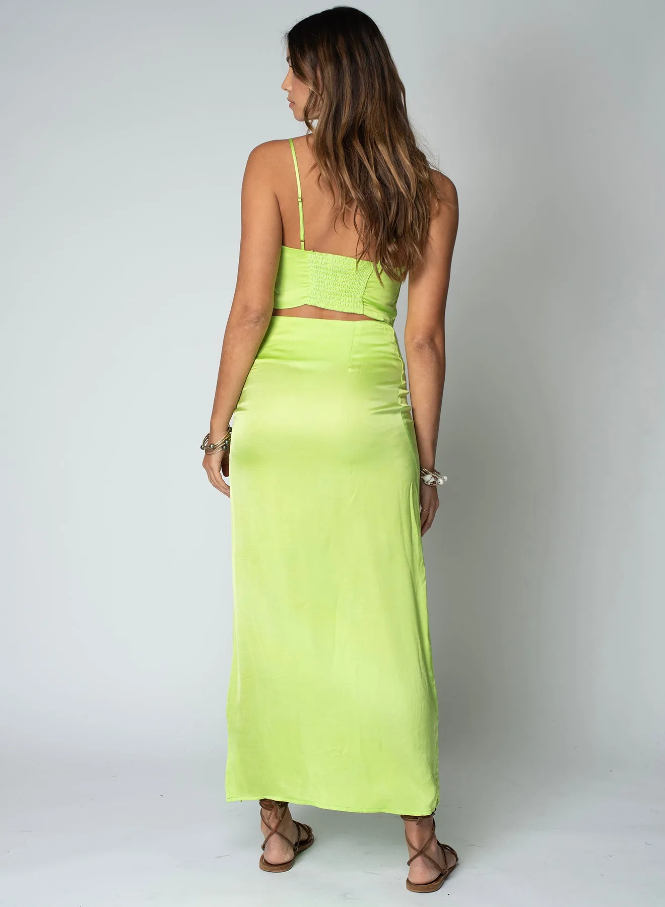 Stillwater Dani Maxi Skirt in Lime