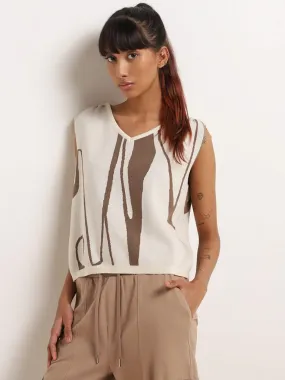 Studiofit Cream Knitted Top