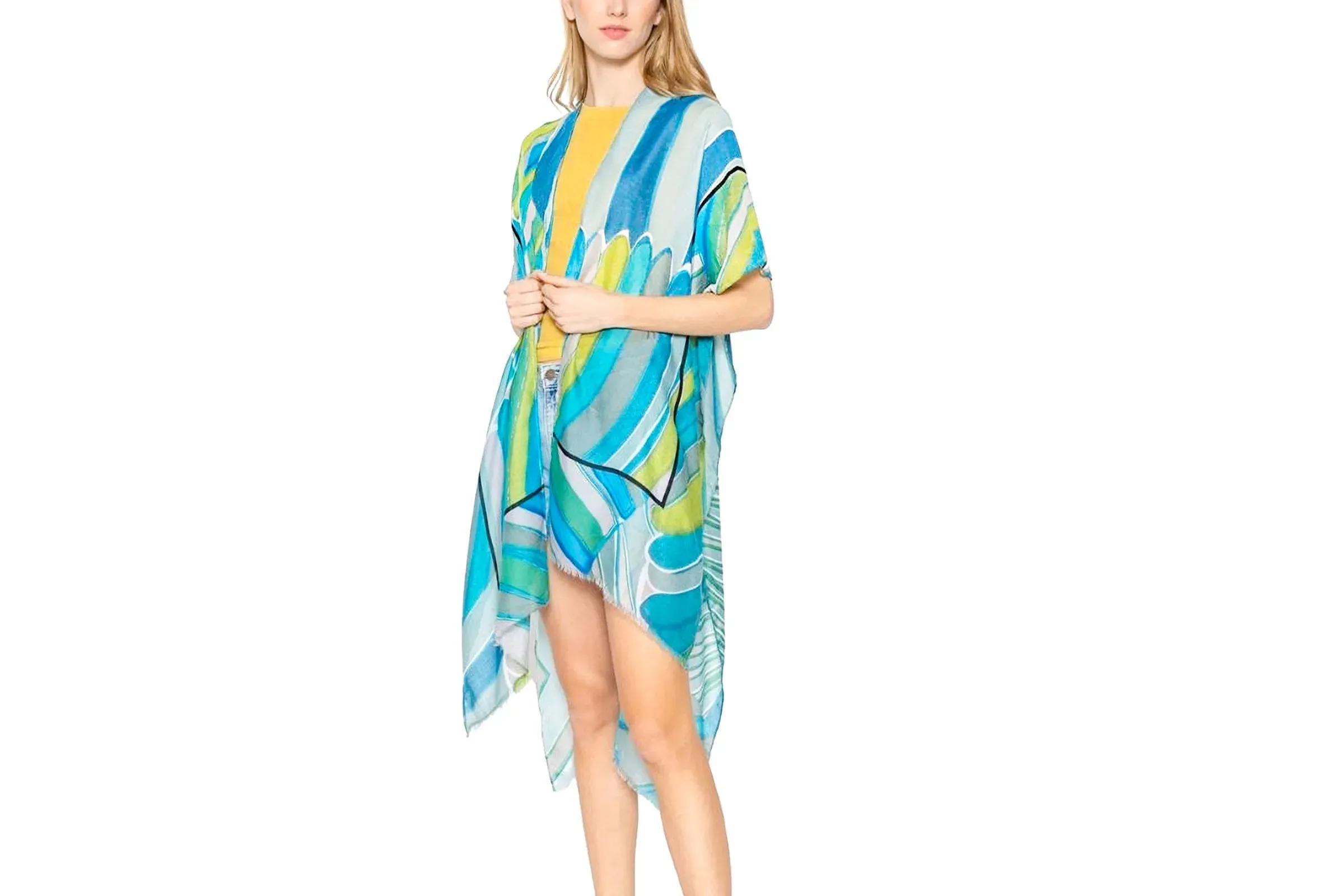 Summer Breeze Abstract Art Kimono Cover