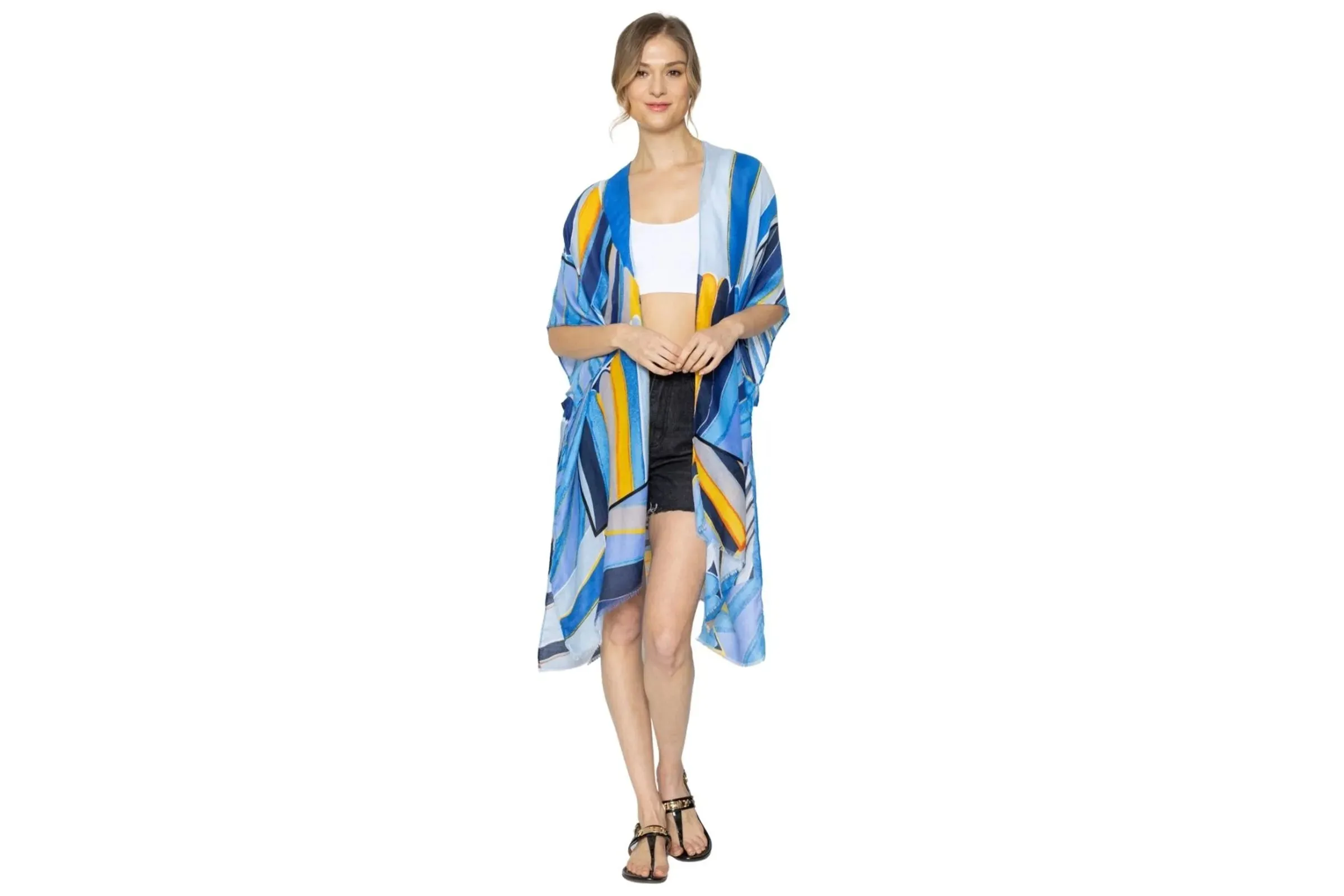 Summer Breeze Abstract Art Kimono Cover