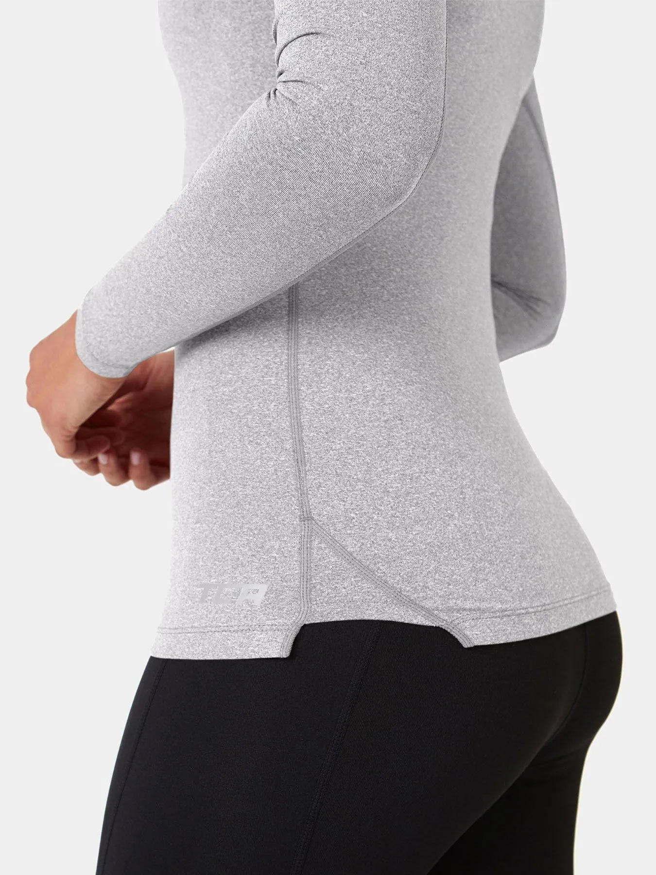 SuperThermal Long Sleeve Compression Base Layer Crew Neck Top for Women With Brushed Inner Fabric