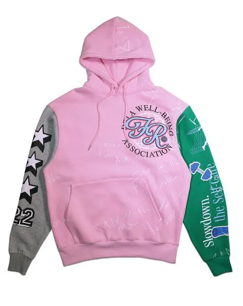 TEEK - Pink Color Block Hoodie