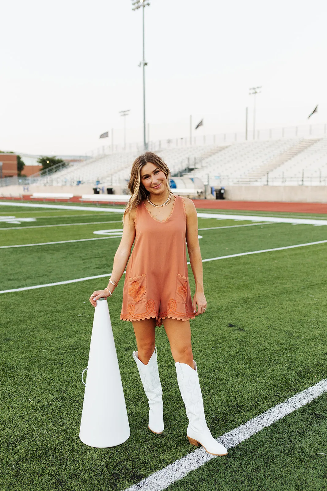 The Austin Romper - Burnt Orange